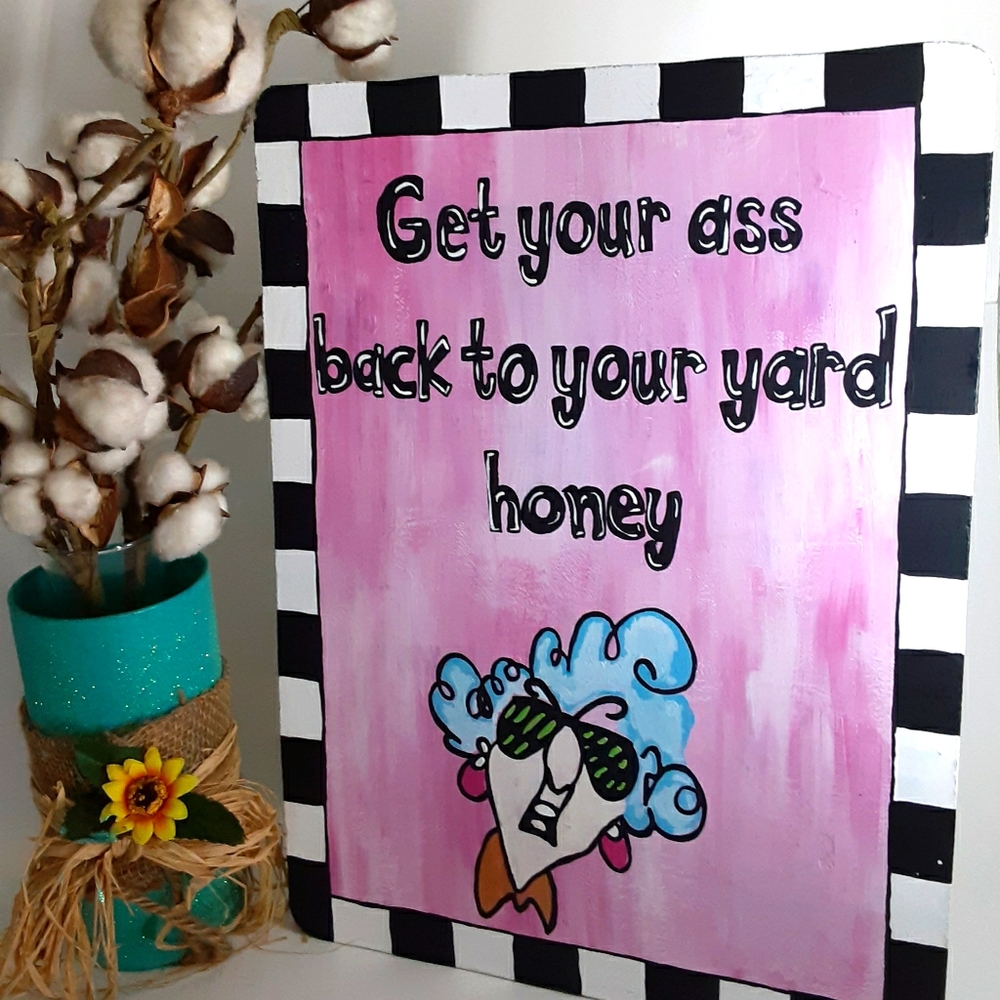 Hand painted door hanger